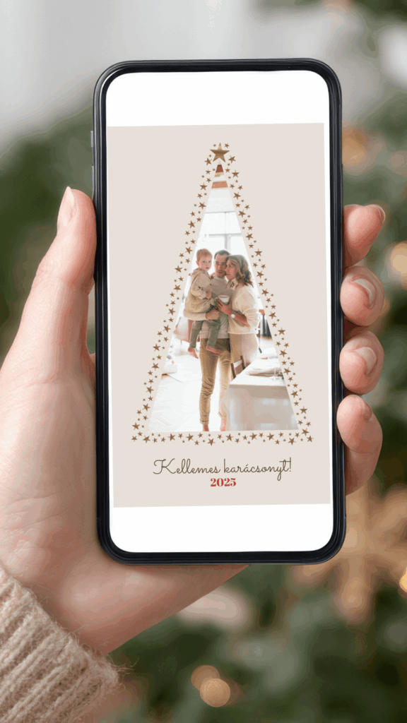 KARÁCSONYI CSALÁDI FOTÓZÁS KÉPEI EGY IDŐZÍTETT KARÁCSONYI ÜDVÖZLETBEN - CANVA ÚTMUTATÓ 2