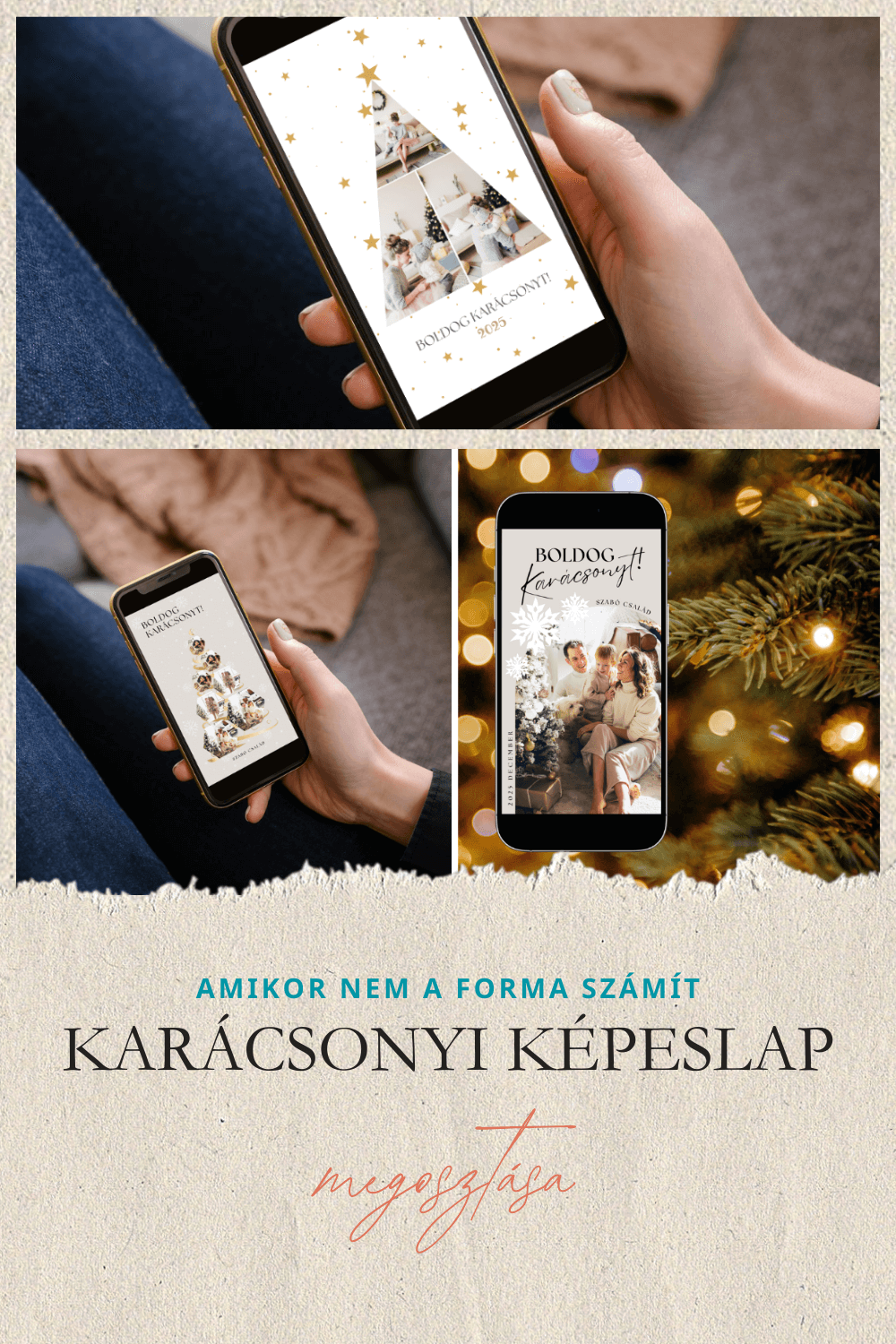 KARÁCSONYI KÉPESLAP MEGOSZTÁSA AMIKOR NEM A FORMA SZÁMÍT, HANEM A GESZTUS