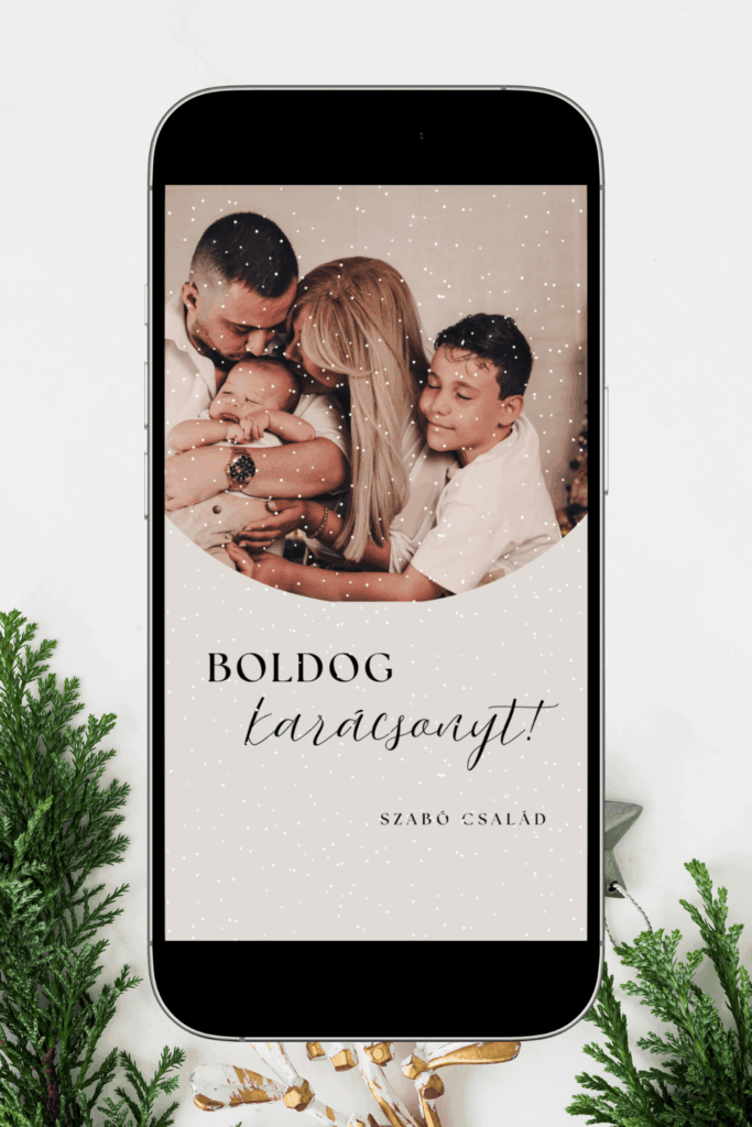 KARÁCSONYI KÉPESLAP MEGOSZTÁSA - Videós Canva sablon - ünnepi