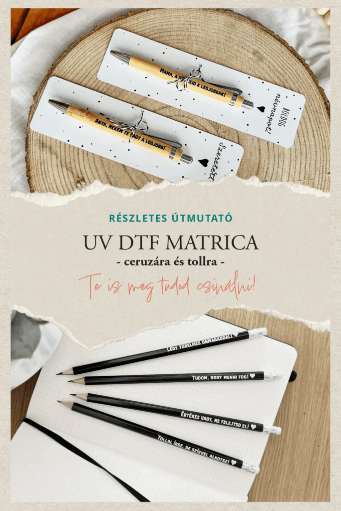 MOTIVÁCIÓS UV DTF MATRICA CERUZÁRA  MINIFÓLIA AJÁNDÉK