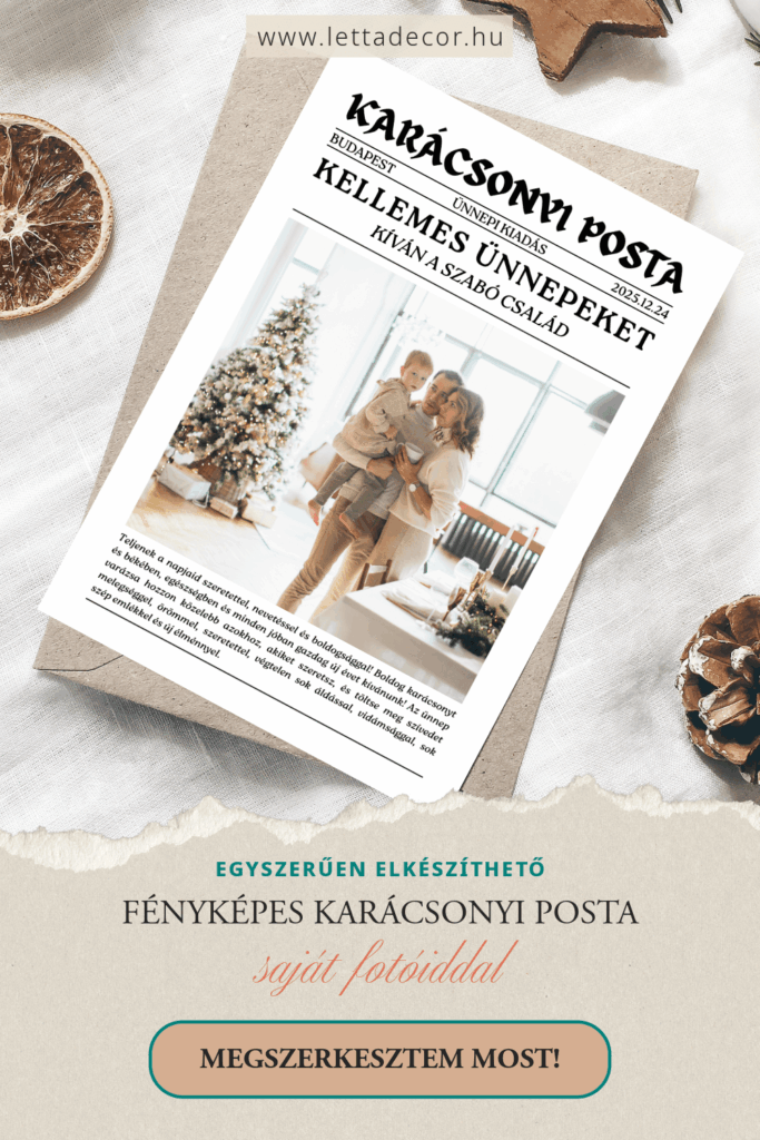 Nyomtatható karácsonyi posta - karácsonyi újság - ünnepi magazin - Canva sablon - Sudoku - Süti recept - Utazások