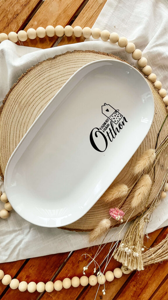 UV DTF MATRICA - ÚTMUTATÓ KEZDŐ FELHASZNÁLÓKNAK - IKEA tál és UV DTF matrica - dekorációs fóliával elkészítve