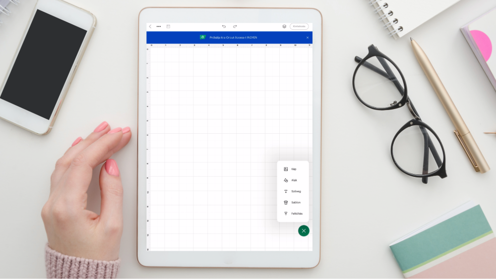 CRICUT DESIGN SPACE ÚTMUTATÓ – PROJEKT TERVEZÉSE - Canvas munkaterület