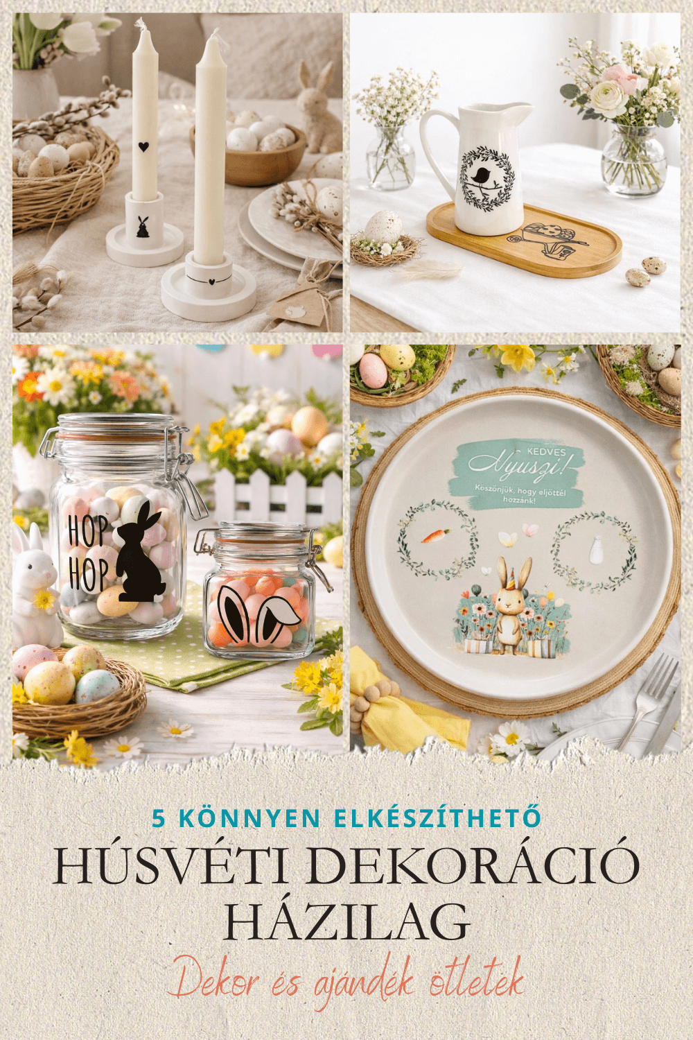 5 HÚSVÉTI DEKORÁCIÓ HÁZILAG - HÚSVÉTI NYUSZIS DEKORÁCIÓK ÉS AJÁNDÉKOK