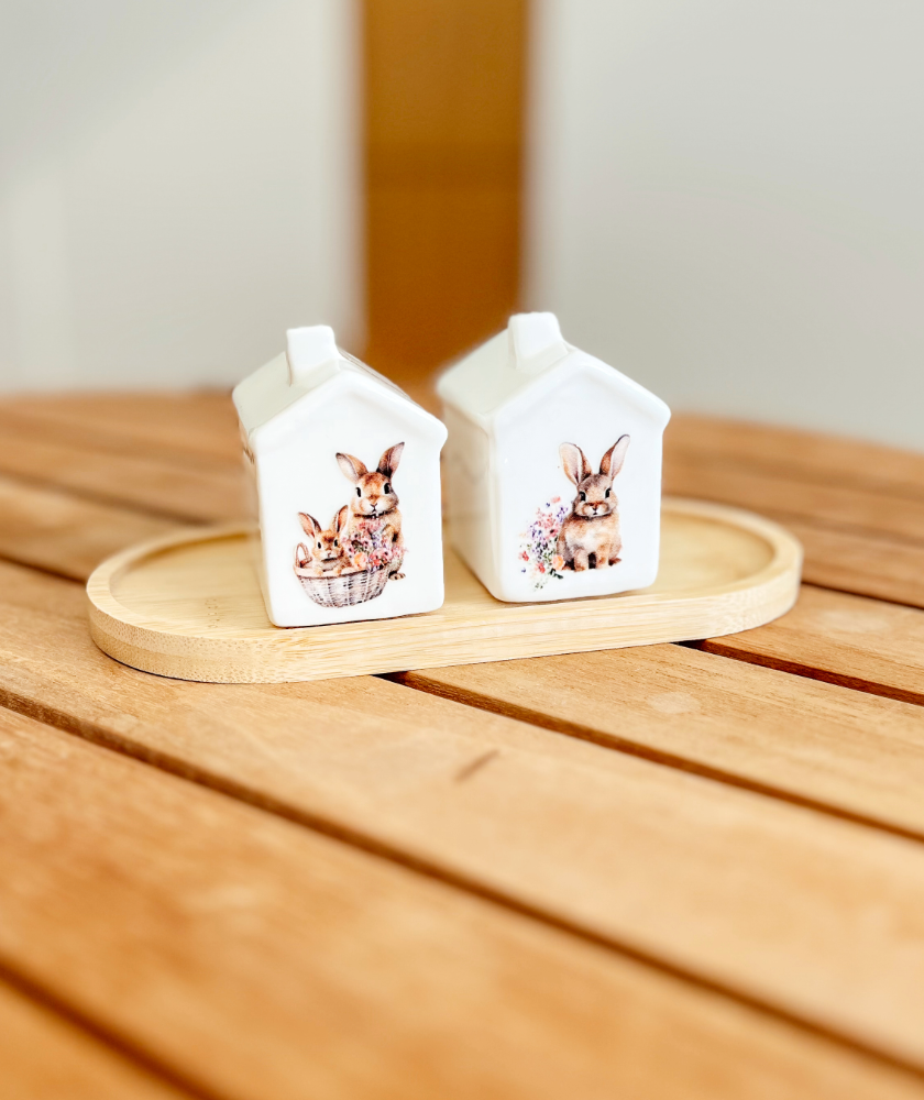 Húsvéti nyuszis só- és borsszóró – húsvéti asztaldísz ötlet