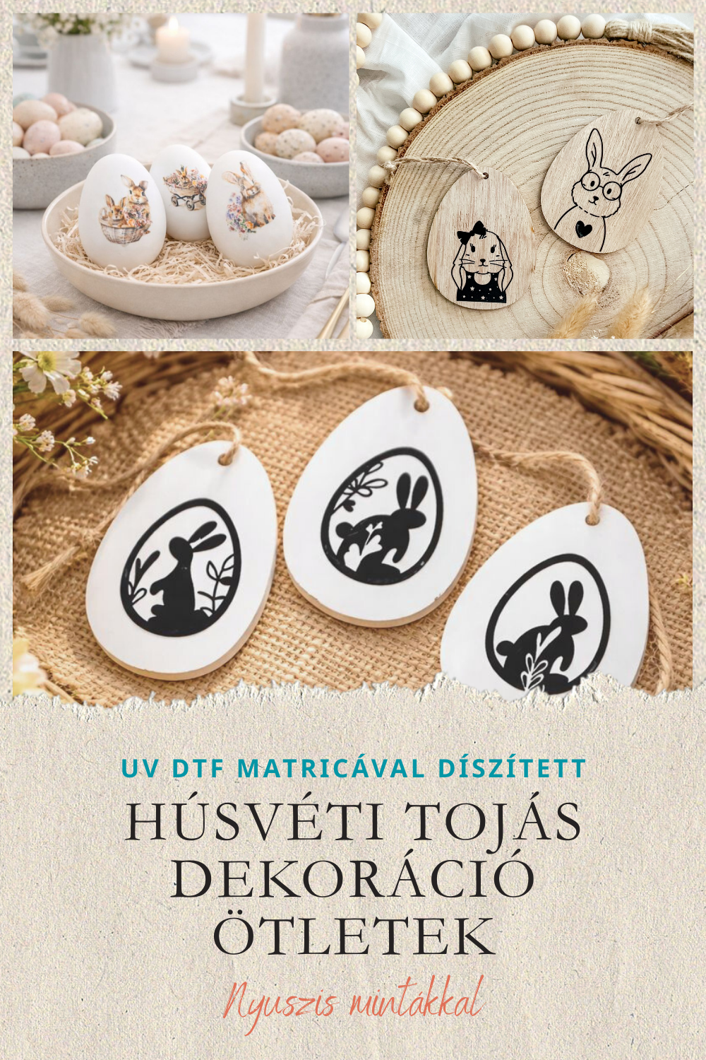 3 HÚSVÉTI TOJÁS DEKORÁCIÓ HÁZILAG – EGYSZERŰ ÉS KREATÍV HÚSVÉTI TOJÁS MINTÁK UV DTF MATRICÁVAL