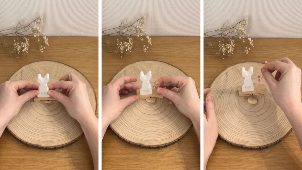 A Raysin húsvéti nyuszi dekoráció elkészítése lépésről lépésre - Rögzítés