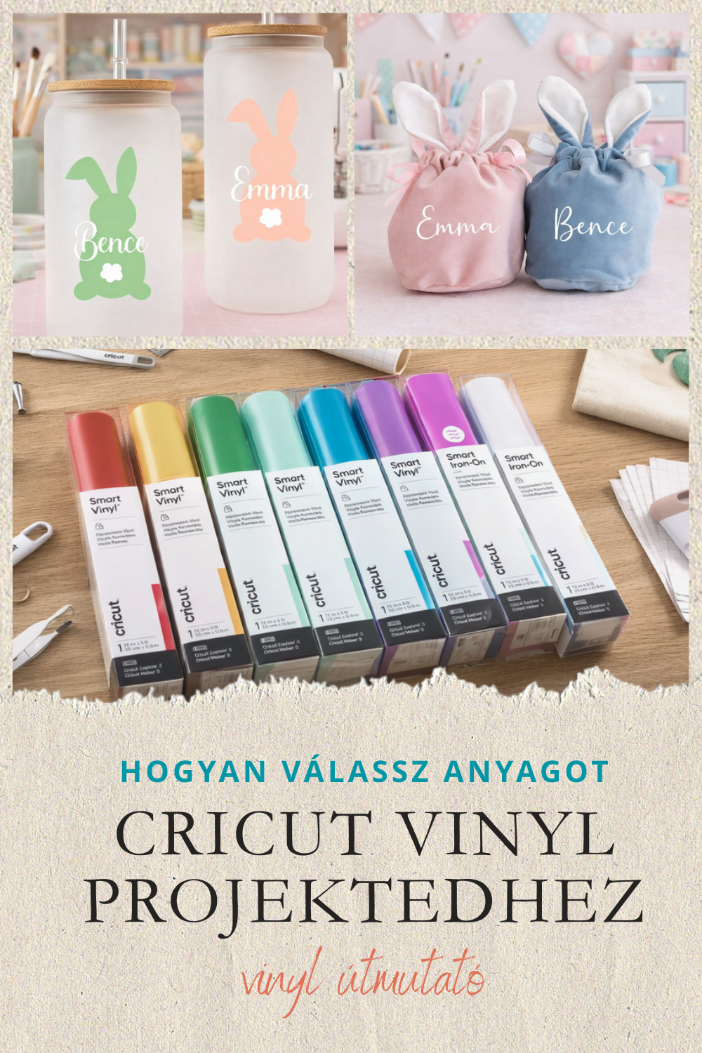 CRICUT VINYL - HOGYAN VÁLASSZ ANYAGOT A KÉZMŰVES CRICUT PROJEKTEKHEZ