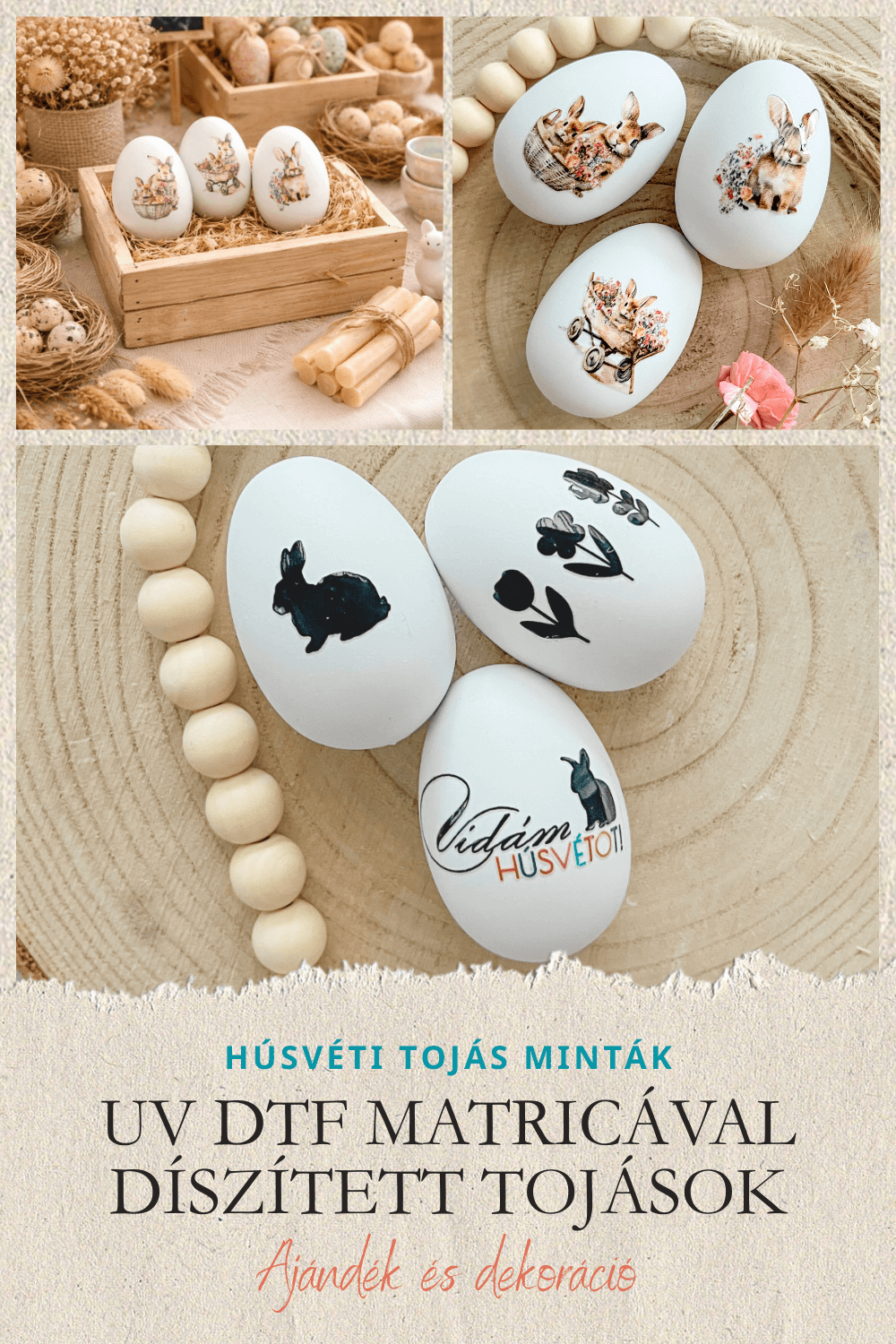 HÚSVÉTI TOJÁS MINTÁK – UV DTF MATRICÁVAL DÍSZÍTETT TOJÁSOK