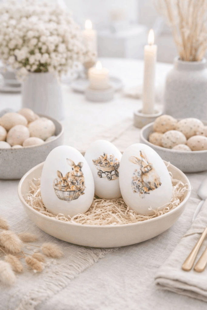 Klasszikus húsvéti tojás dekoráció UV DTF matricával