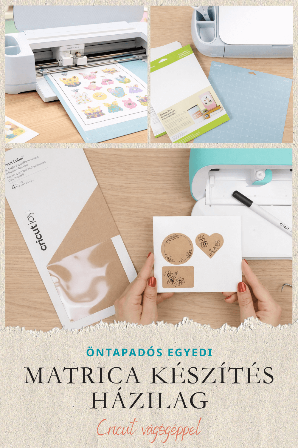 MATRICA KÉSZÍTÉS HÁZILAG – ÖNTAPADÓS MATRICA SAJÁT KEZŰLEG CRICUT VÁGÓGÉPPEL