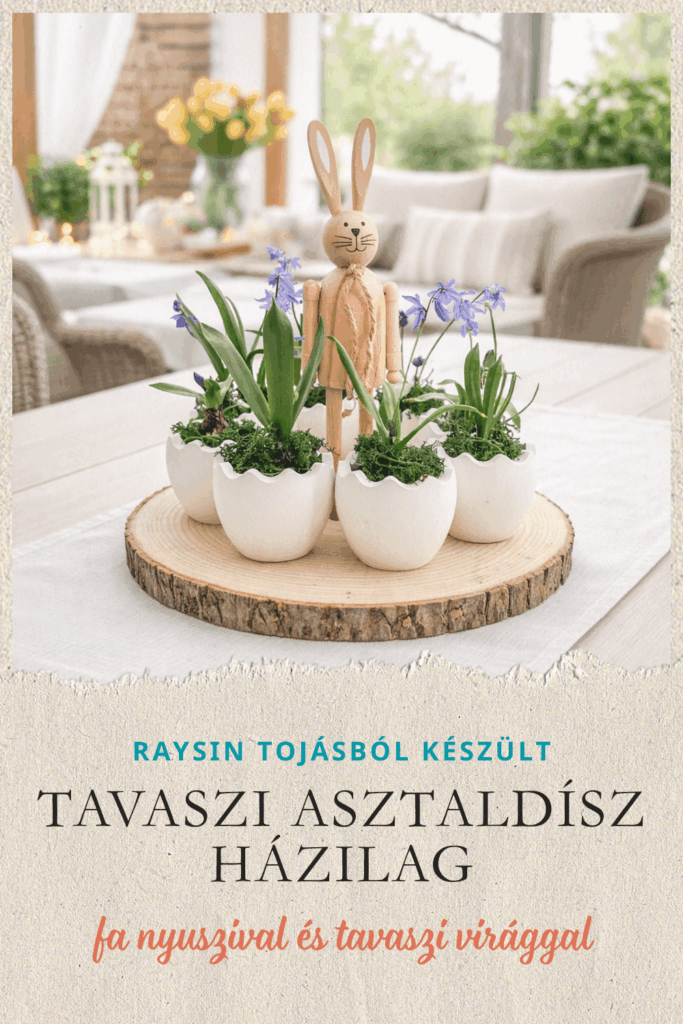 TAVASZI ASZTALDÍSZ HÁZILAG – RAYSIN HÚSVÉTI DEKORÁCIÓ ASZTALRA FA NYUSZIVAL