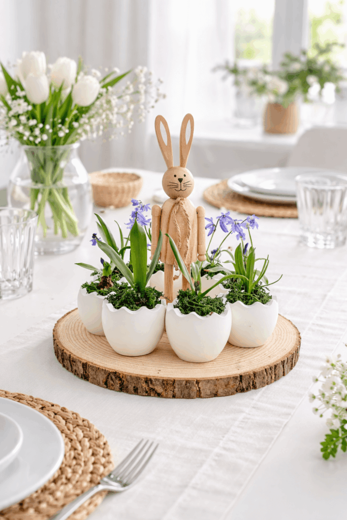 TAVASZI ASZTALDÍSZ HÁZILAG – RAYSIN HÚSVÉTI DEKORÁCIÓ ASZTALRA FA NYUSZIVAL