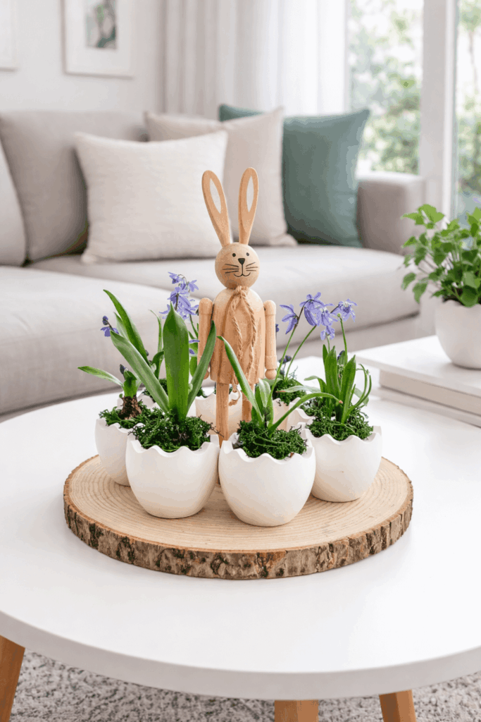 TAVASZI ASZTALDÍSZ HÁZILAG – RAYSIN HÚSVÉTI DEKORÁCIÓ ASZTALRA FA NYUSZIVAL