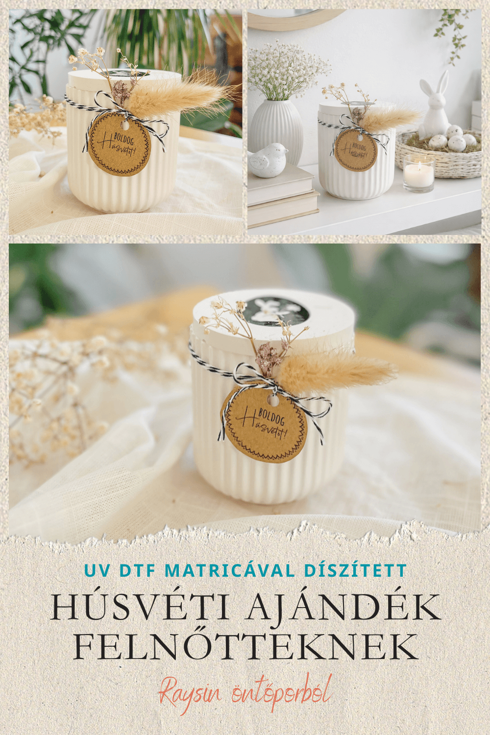 TAVASZI RAYSIN AJÁNDÉKTARTÓ TÁROLÓ UV DTF MATRICÁVAL – HÚSVÉTI AJÁNDÉK FELNŐTTEKNEK 3