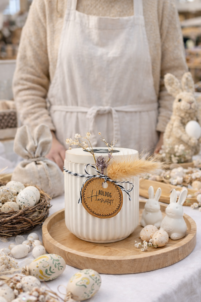 TAVASZI RAYSIN AJÁNDÉKTARTÓ TÁROLÓ UV DTF MATRICÁVAL – HÚSVÉTI AJÁNDÉK FELNŐTTEKNEK