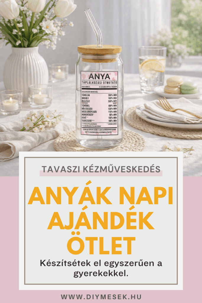 ANYÁK NAPI AJÁNDÉK KÉSZÍTÉS – 3 EGYSZERŰ DIY ÖTLET GYEREKEKNEK - anya feliratos egyedi pohár