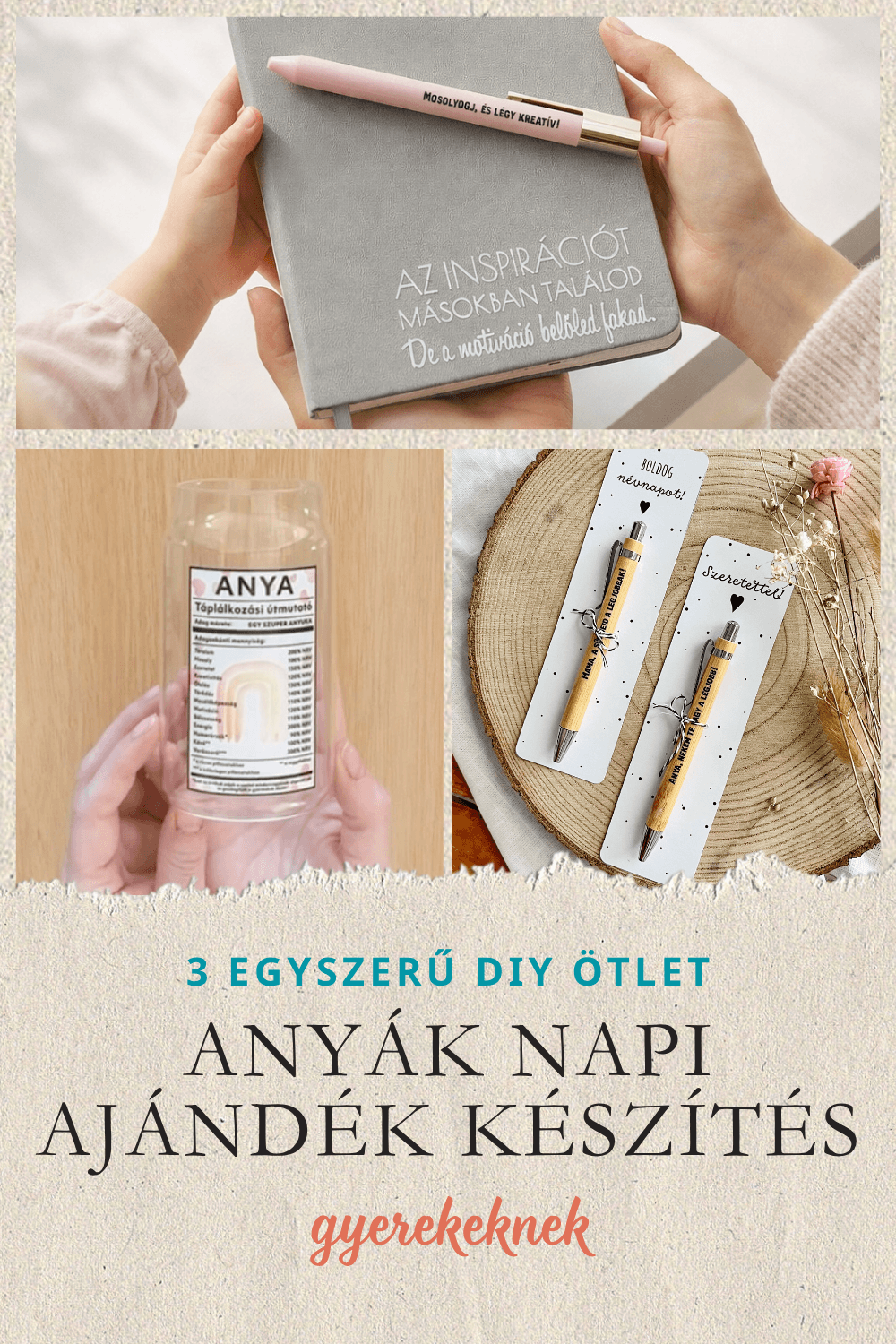 ANYÁK NAPI AJÁNDÉK KÉSZÍTÉS – 3 EGYSZERŰ DIY ÖTLET GYEREKEKNEK