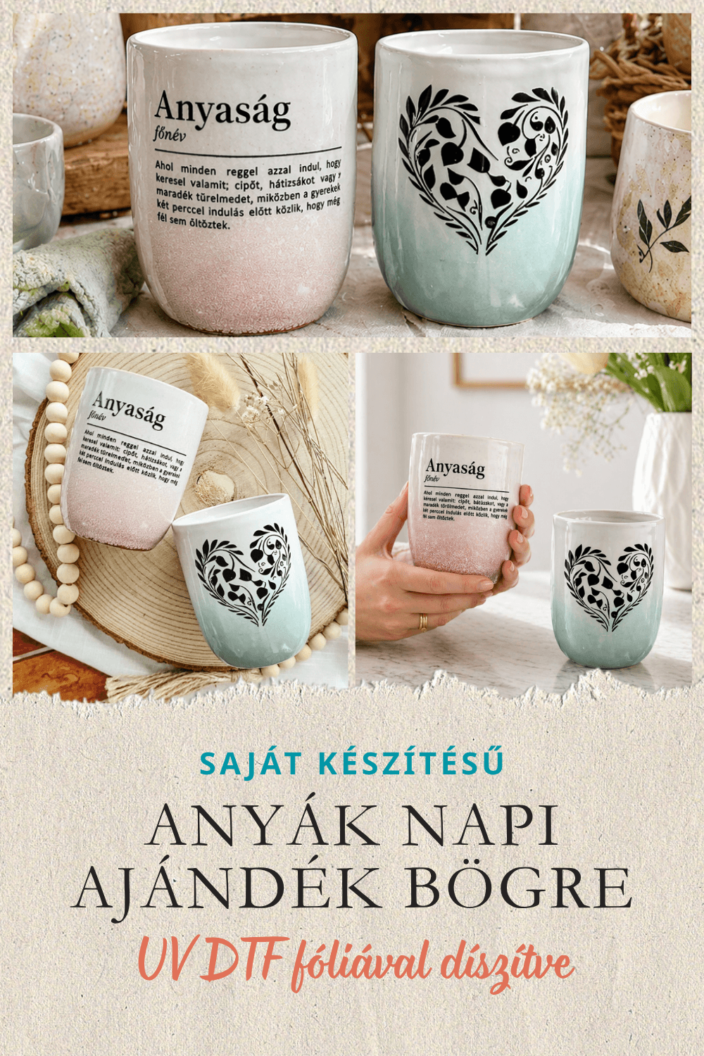ANYÁK NAPI AJÁNDÉK BÖGRE – KÉSZÍTS EGYEDI POHARAT UV DTF FÓLIÁVAL