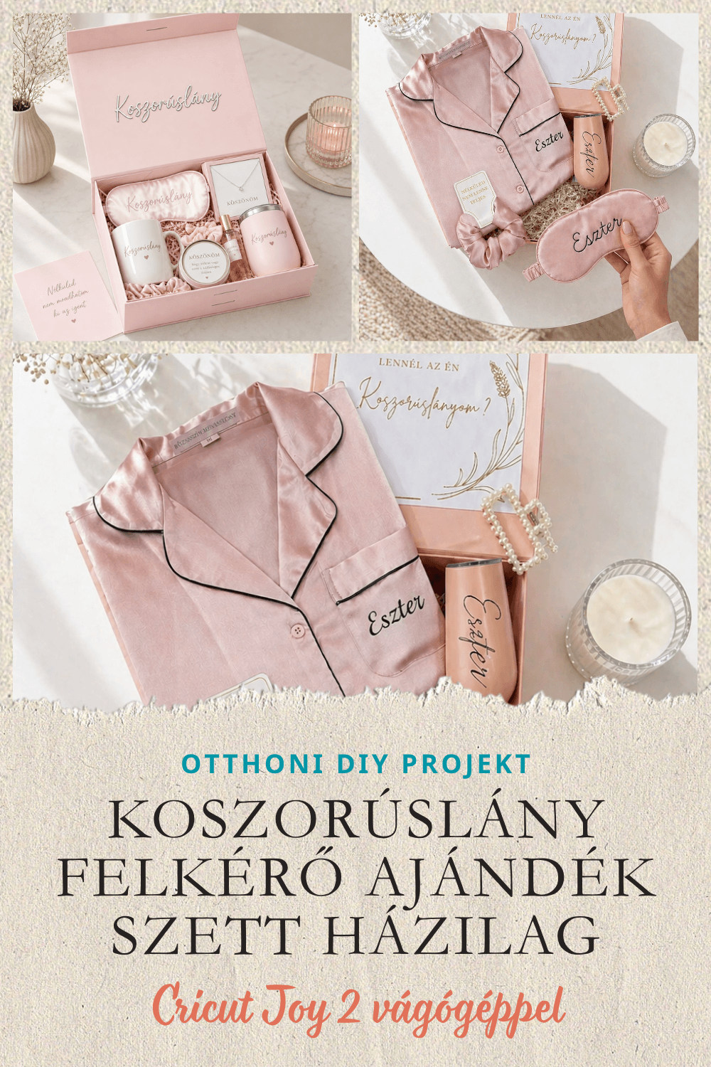 KOSZORÚSLÁNY FELKÉRŐ AJÁNDÉKSZETT CRICUT JOY 2 GÉPPEL – KEZDŐKNEK LÉPÉSRŐL LÉPÉSRE