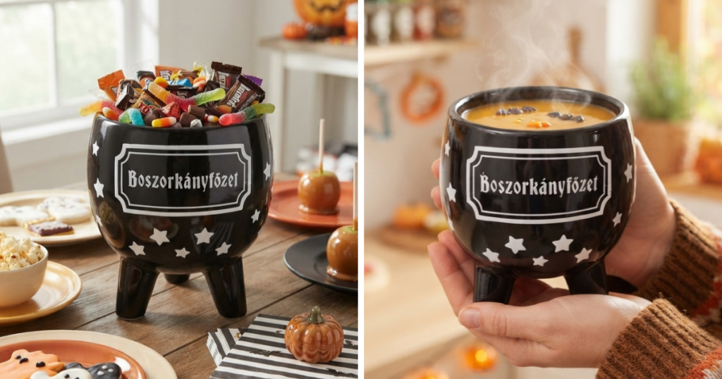HALLOWEEN ÜST  DEKORÁCIÓ HÁZILAG – BOSZORKÁNYOS KASPÓ CRICUT FÓLIÁVAL